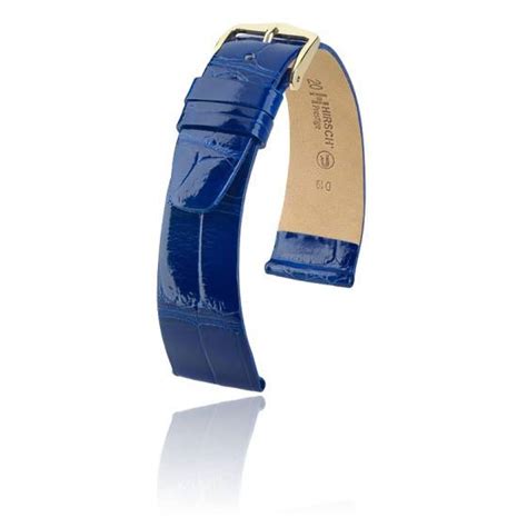 Bracelet Montre Prestige Cuir Bleu Roi Hirsch Ocarat