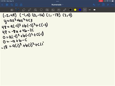 Solved Consider The Following Points −2 48 −1 0 0 −16 1