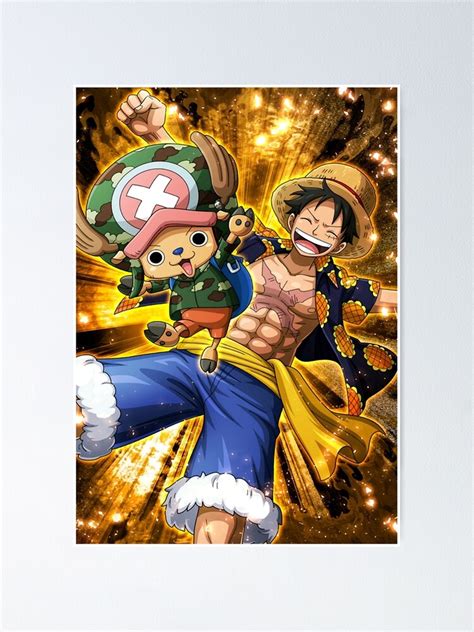 Luffy And Chopper One Piece Poster For Sale By Elizabeth Redbubble