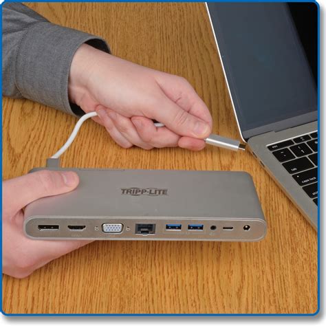 Tripp Lite USB C Docking Station w/ USB-Hub, USB-A/C, HDMI, VGA, DP, Gbe, PD Charging 4K, USB ...