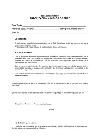 Autorización a menores de edad PDF