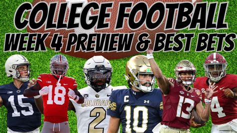 College Football Week 4 Preview And Best Bets Youtube