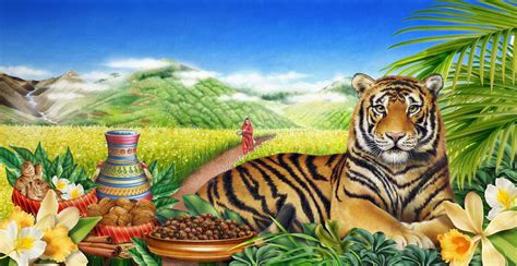 Пазл «Бенгальский тигр» из 288 элементов | Собрать онлайн пазл №216810