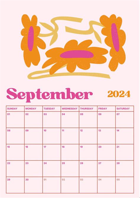 September Calendar September Calendar Calendar Background Study