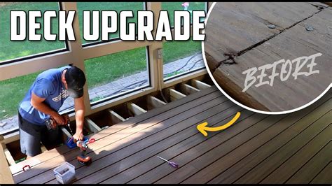 Replacing Old Wood Deck With Composite Hidden Fasteners Youtube