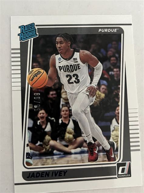 Jaden Ivey Panini Chronicles Donruss Rated Rookie Blue D