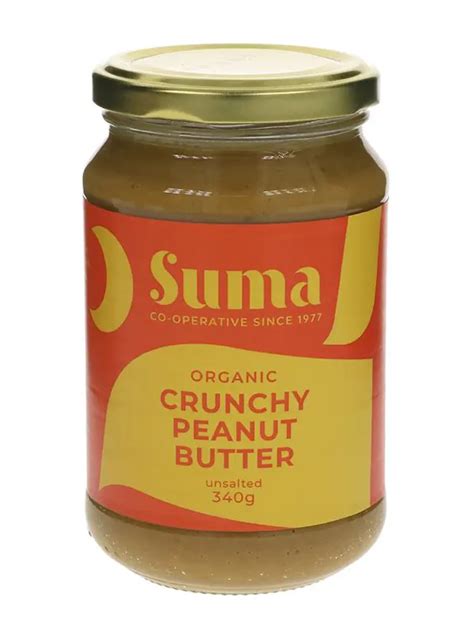 Organic Crunchy Peanut Butter No Salt 340g Suma Healthy Supplies