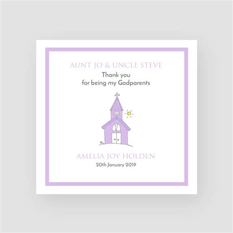 Personalised Thank You For Being My Godparents Card New Etsy