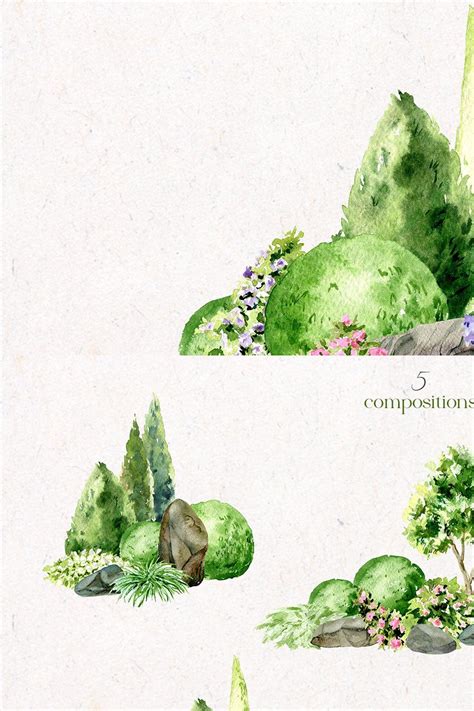 Watercolor Landscape design – MasterBundles