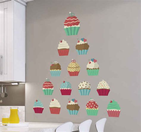 Vinis Decorativos De Outros Textos Pir Mide De Cupcake Tenstickers