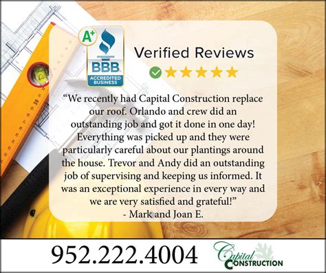 Here is a #verifiedreview from BBB!... - Capital Construction | Facebook