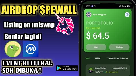 Modal Daftar Pewall Phase Sudah Berjalan Pepe Wallet