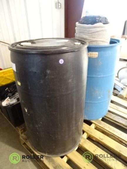 2 Poly 55 Gallon Drums Roller Auctions