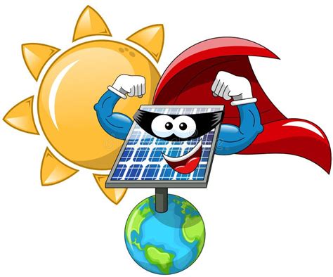 Painel Solar Dos Desenhos Animados Ilustrações Vetores E Clipart De