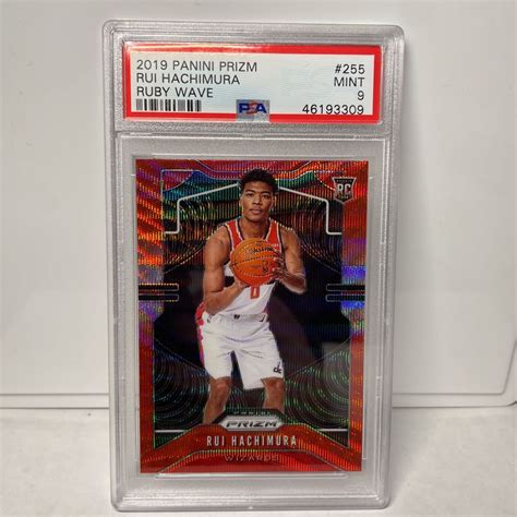 Yahoo Psa Rui Hachimura Rc Red Wave Prizm