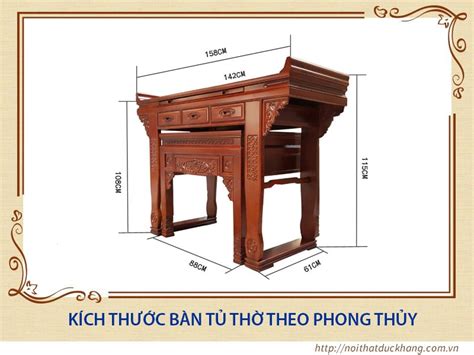 Bảng tra kích thước ban thờ theo lỗ ban 39 mới nhất hiện nay 2022