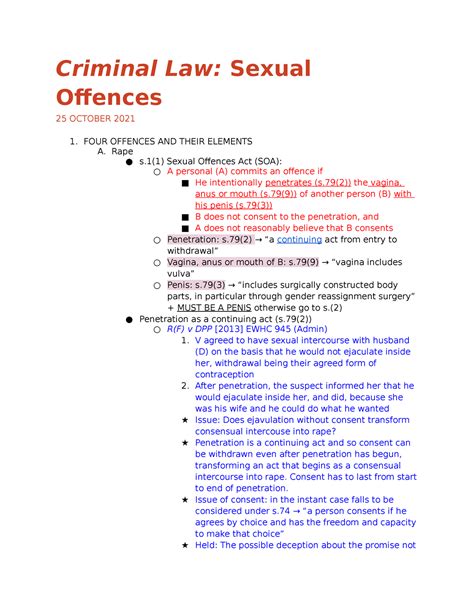 Criminal Law Sexual Offences Criminal Law Sexual Offences 25