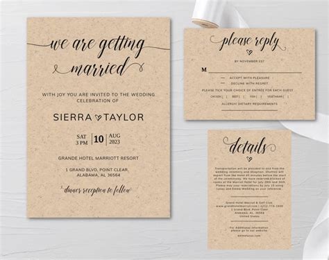 Templates Diy Rustic Wedding Invitations - jengordon288