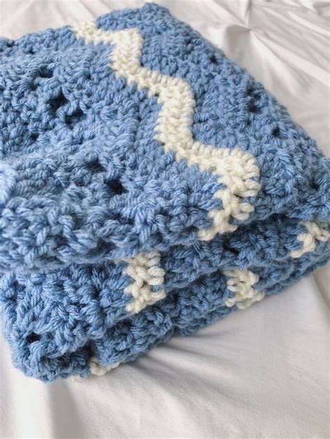 Crochet Baby Blanket Blue Crochet Baby Blanket Blue Baby | Etsy