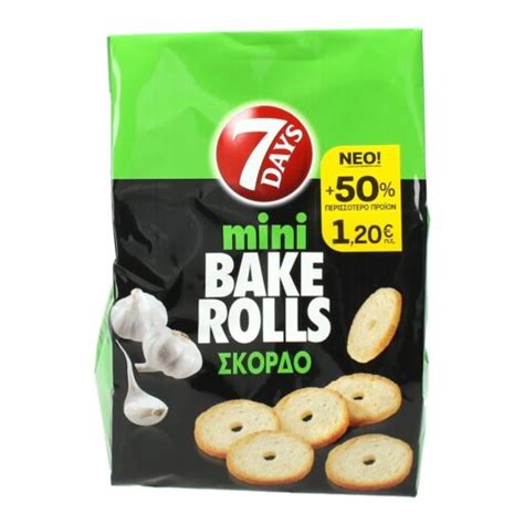 7days Mini Bake Rolls Garlic Flavour 160g Villa Market