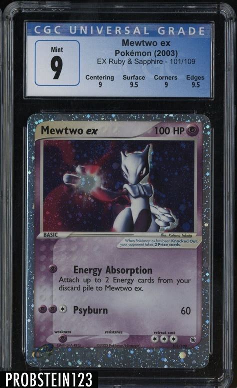 Pokemon Ex Ruby Sapphire Mewtwo Ex Cgc Mi Antique Price