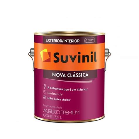 Suvinil Nova Cl Ssica Fosco Litros Branco Neve Tinta Para