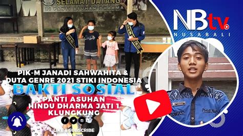 Pik M Janadi Sahwahita Dan Duta Genre Stiki Indonesia Bakti Sosial