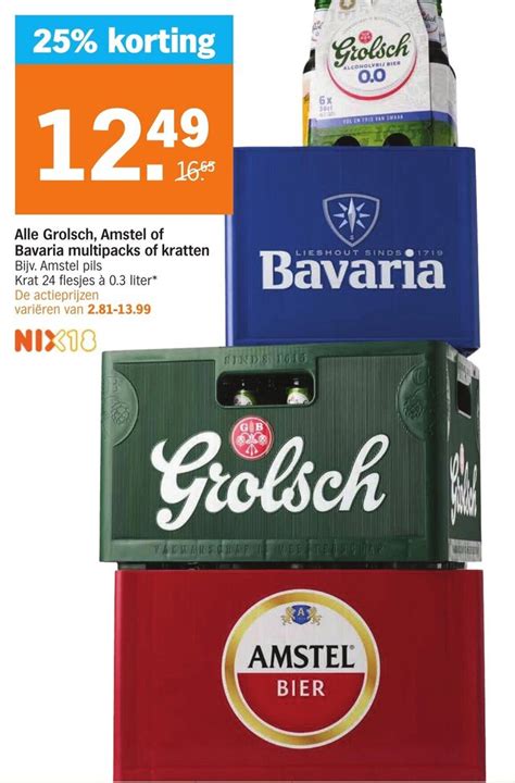 Alle Grolsch Amstel Of Bavaria Multipacks Of Kratten Aanbieding Bij