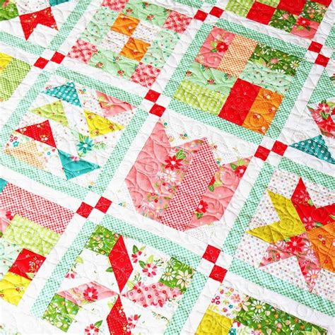 Strawberry Lemonade Jelly Roll Sampler Quilt Kit By Sherri Mcconnell