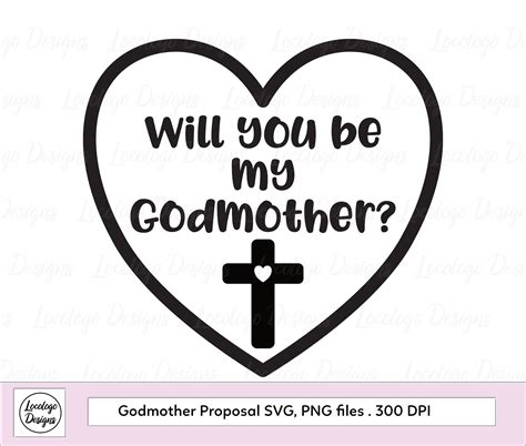 Godmother Svg Will You Be My Godmother Svg Godmother Clip Etsy