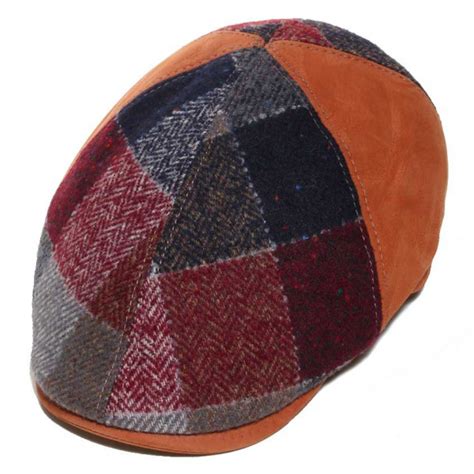 Casquette Forme Broker Laine Et Cuir Cognac Hatsquality