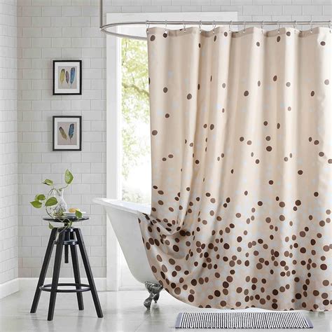 Bestripes Long Fabric Shower Curtain Sand Khaki Brown