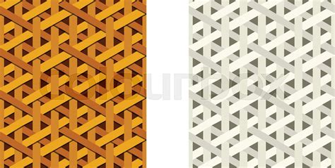 Seamless weave rattan pattern, flat vector art | Stock vector | Colourbox