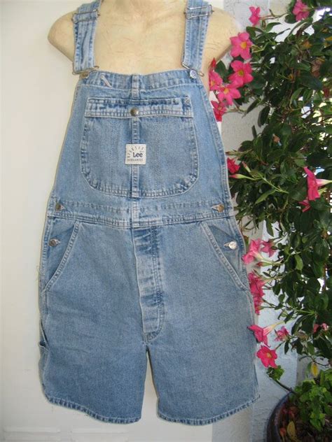 Vintage S Lee Riveted Dungarees Bib Overalls Carpenter Etsy Short