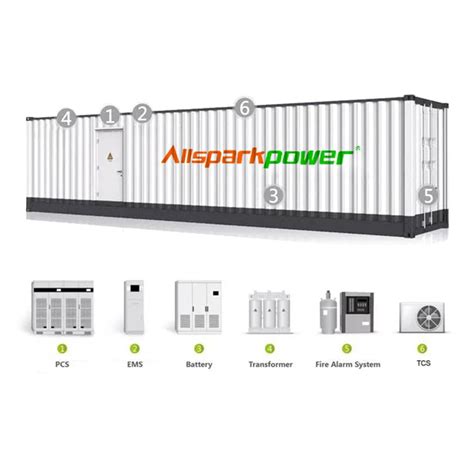 Allsparkpower 22mwh 20ft Container Large Capacity Outdoor Battery Cabinet Air Cooled Bess Solar