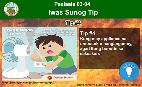 Iwas Sunog Tip #4 » Official Website of Municipality of Talavera, Province of Nueva Ecija