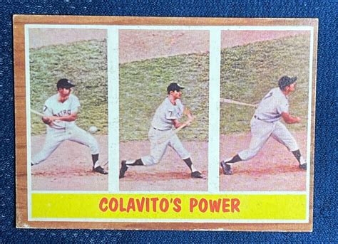 Topps Colavito S Power Rocky Colavito Detroit Tigers Vg Ex