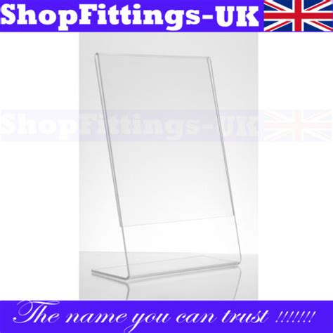 ACRYLIC POSTER MENU HOLDER PERSPEX LEAFLET DISPLAY STANDS A4 A5 A6 A7