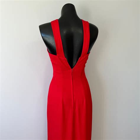 Red Vintage Gown / 80s Classy Sexy Dress / Diamond Brooch - Etsy Canada