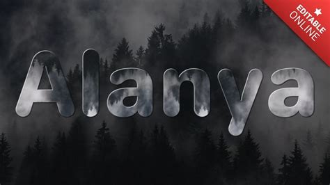 Alanya Forest Editable Text Effect Generator