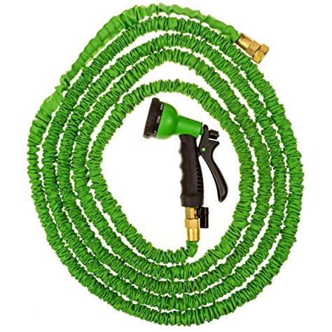 50ft Expandable Garden Hose Water Hose Solid Brass Ends 8 Position