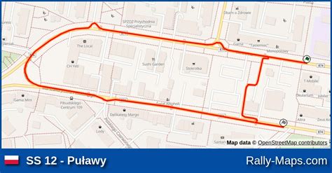 SS 12 Puławy stage map Rajd Nadwiślański 2016 RSMP Rally Maps