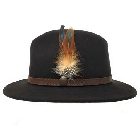 Brown Wool Fedora Hat Showerproof Arizona