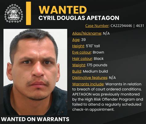 Calgary Police Search For High Risk Sex Offender Calgary Herald