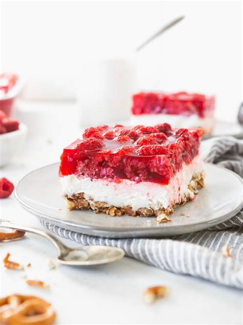 Raspberry Pretzel Jello Salad Oh Sweet Basil