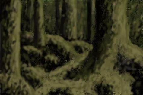 Digital sketch of Mirkwood, from The Hobbit. This is from my own imagination, it’s not from any ...