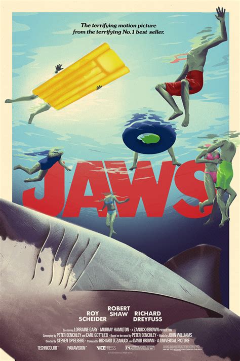 Cool Jaws Poster Art Shows The Ocean From The Sharks Point Of View