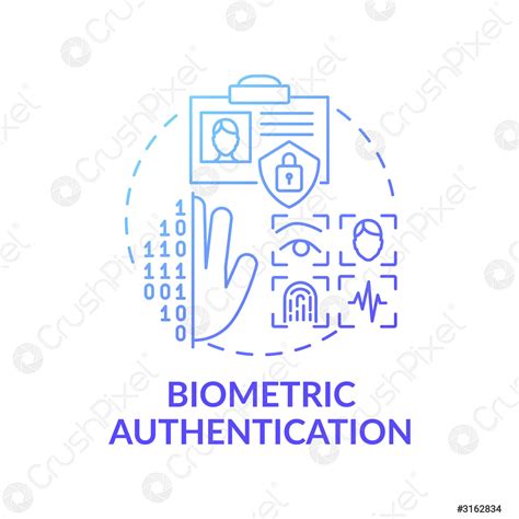 Biometric authentication concept icon - stock vector 3162834 | Crushpixel