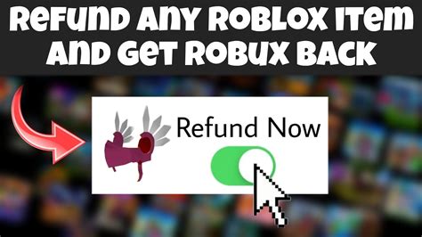 HOW TO REFUND YOUR ROBLOX ITEMS AND GET THE ROBUX BACK YouTube