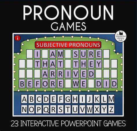 Pronoun Games - 23 Interactive PowerPoint Games - Pronouns in Sentences ...